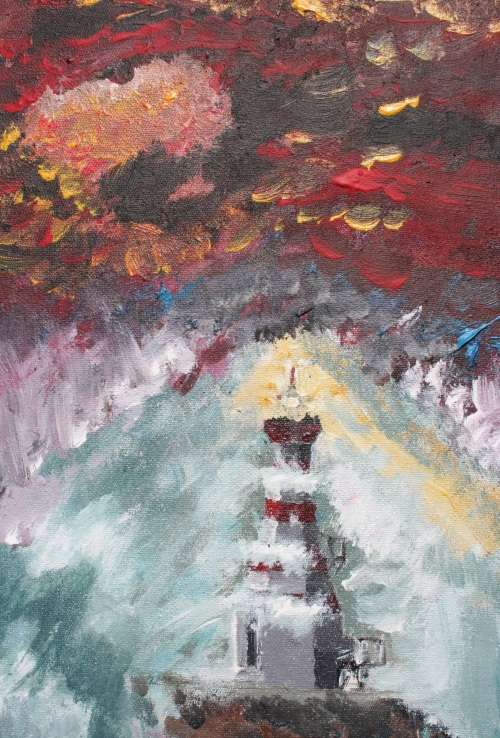 Stunning!*Original Waldo Pelser(1970-) "The Guiding Light" size: 500 x 400 mm - on Canvas