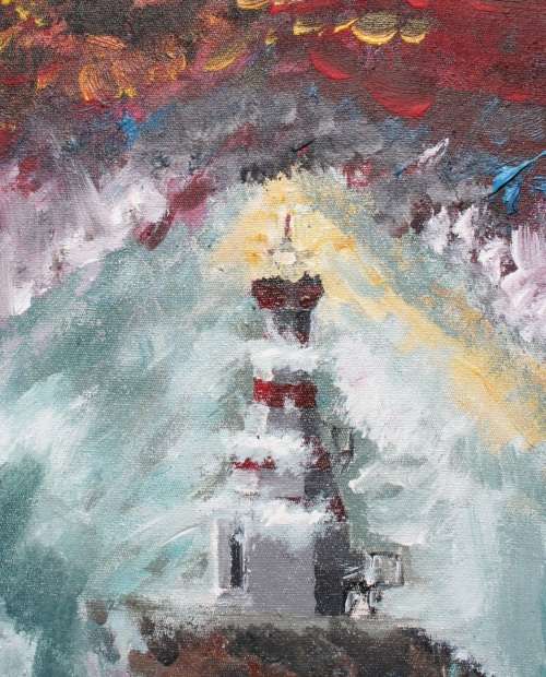 Stunning!*Original Waldo Pelser(1970-) "The Guiding Light" size: 500 x 400 mm - on Canvas