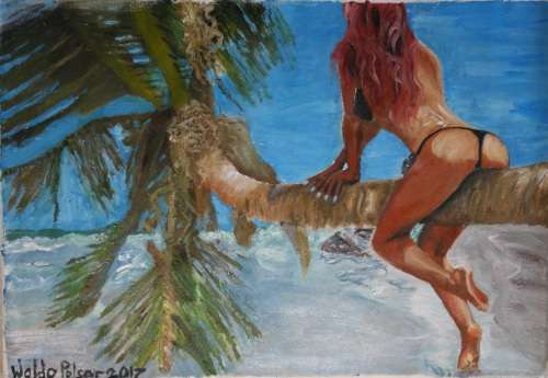 Stunning!*Original Waldo Pelser(1970-) "Deserette" size: 600 x 420 mm - Large Acrylic on Canvas