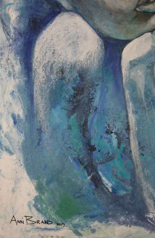 Beautiful!*Original Anni Brand (1970-) "Daydreamer" size:80 x 50 cm Large on Japanese Canvas