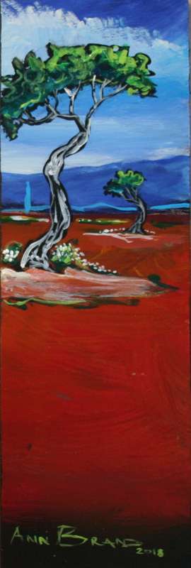 Beautiful**!!!Original Annie Brand(1970-)"Windpomp en Wit Daisies - Tritych"300x110x6mm x 3 Piece