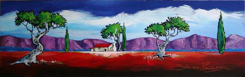 CRAZY R1!!! Original Stella Pelser - "Boland - Rooidak plaashuis!" - 475 x 150