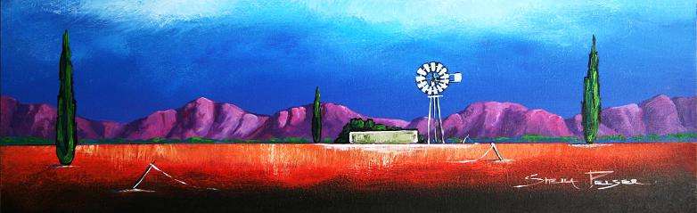 CRAZY R1!!! Original Stella Pelser - Blou Lug - "Windpomp!" - 475  x 150