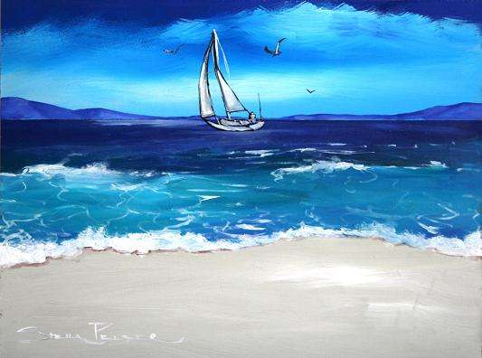 CRAZY R1!!! Original Stella Pelser - "I am Sailing 02" - 400 x 300