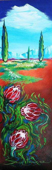 CRAZY R1!!! Original Stella Pelser - "Boland - Protea 02" - 475  x 150