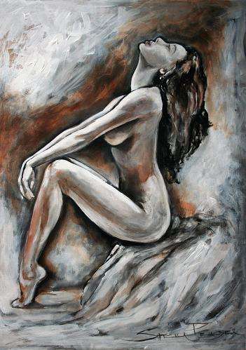 - INVESTMENT ART  - Original Stella Pelser (1976-) NUDE - "In the Moment" 400 x 300