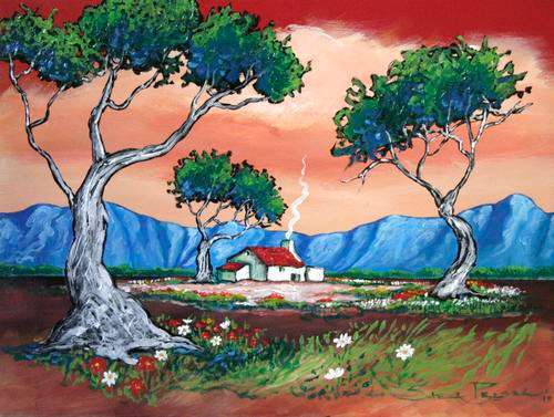 - INVESTMENT ART  - Original Stella Pelser (1976-) "My Bolandse Drome!" 400 x 300