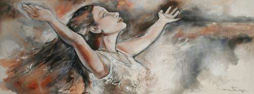INVESTMENT ART-Original Stella Pelser(1970-)"Freedom" LARGE-122 x 45cm-Not Framed.