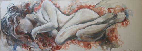 INVESTMENT ART-Original Stella Pelser(1970-)"Rustic Rose" LARGE-122 x 45cm-Not Framed.