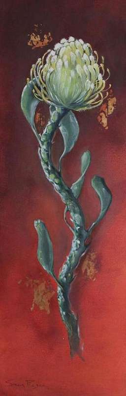 Crazy R1 Opening- STUNNING !!Original Oil Painting Stella Pelser "Yellow Protea 02"  900 x 300 x 45