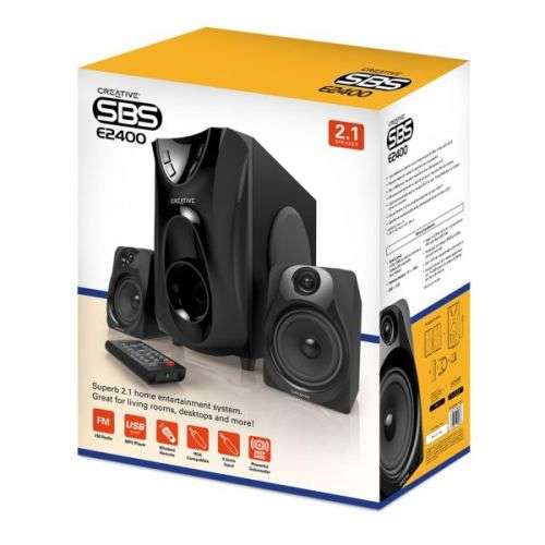 Creative SBS E2400 2.1 Desktop Speakers - Black