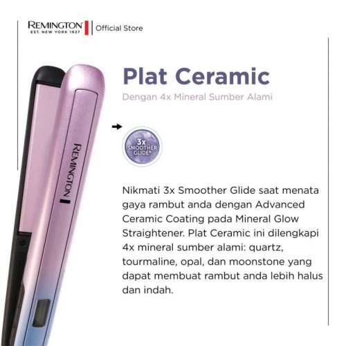 REMINGTON MINERAL GLOW CERAMIC HAIR STRAIGHTENER