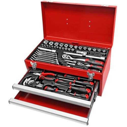 Ampro - 2 Drawer Chest Tool Set - 82Pc 1/4 & 1/2?Drive