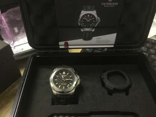 Victorinox Swiss Military Immaculate Like New with Case Interchangeably straps and Face Clips R17500