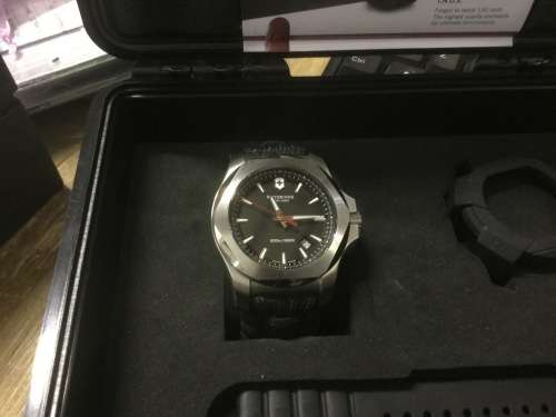 Victorinox Swiss Military Immaculate Like New with Case Interchangeably straps and Face Clips R17500