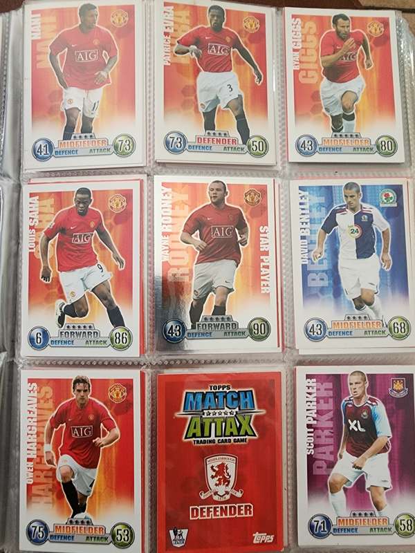 Match Attax 2007/2008 collector`s binder including Cristiano Ronaldo Man of the match card