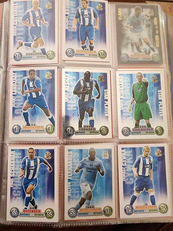 Match Attax 2007/2008 collector`s binder including Cristiano Ronaldo Man of the match card