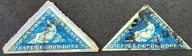 Cape of Good Hope 4 penny triangles used