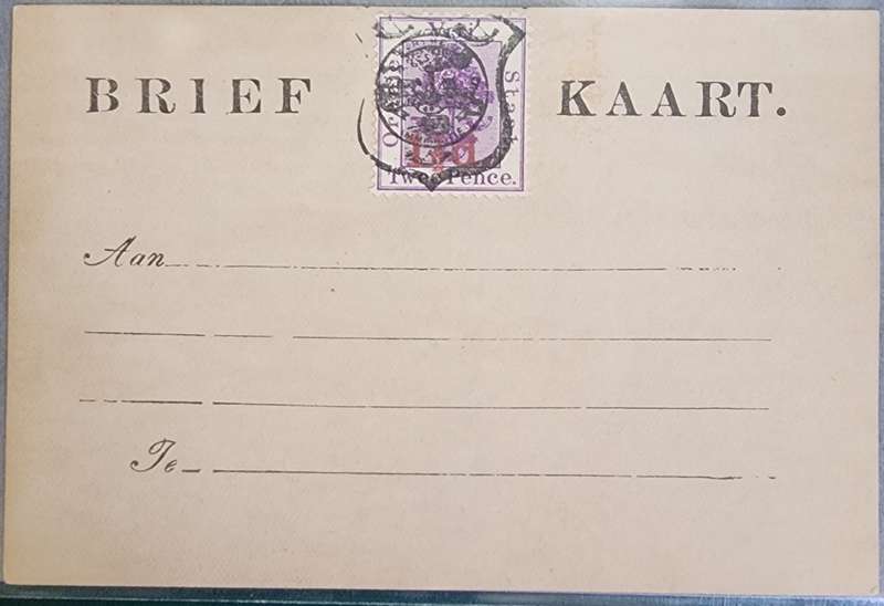 Orange Free State 2 pence Briefkaart 1895