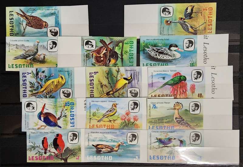 Lesotho birds 1982 imperforated set