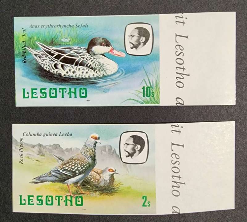 Lesotho birds 1982 imperforated set