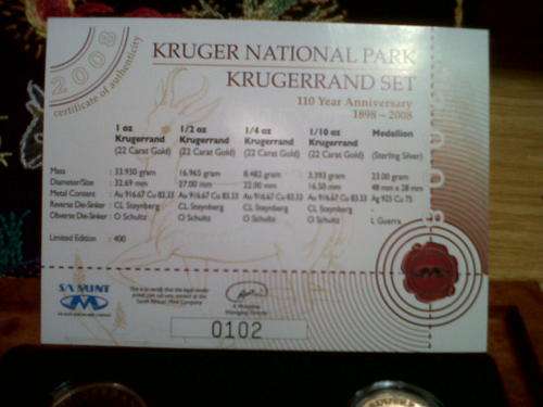 Rare 2008 Krugerrand Special Set (400 minted!!!!!!!)