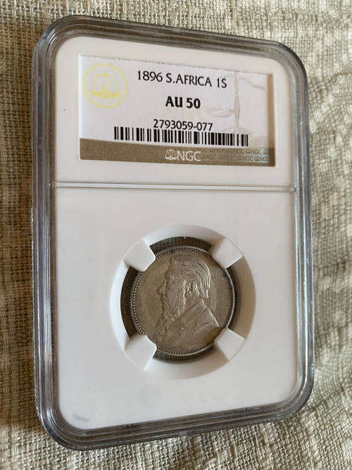 # Graded ZAR 1896 1 Shilling # 