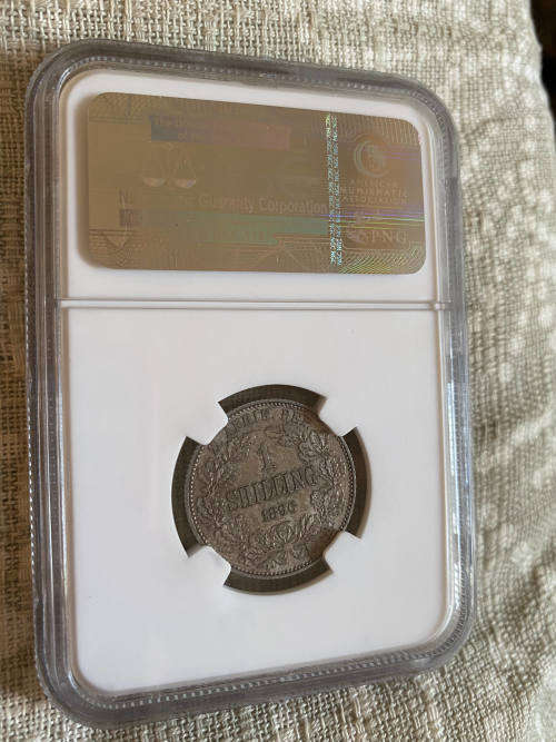  # Graded ZAR 1896 1 Shilling # 