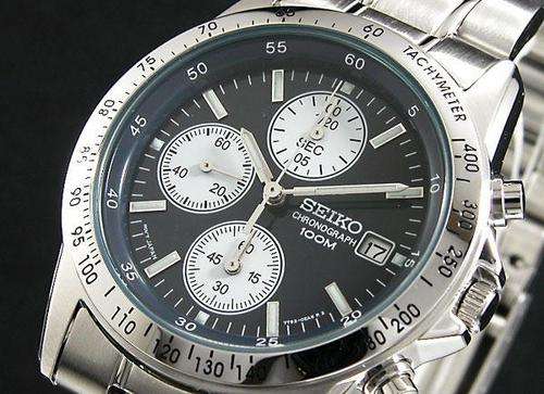 R1 - No Res - SEIKO SPEEDMASTER CHRONO...TACHYMETER NAVY