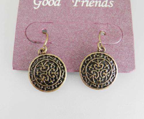 vintage style circle earrings