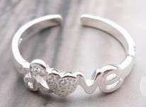 fashion 925 silver love adjustable rings