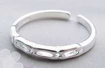 fashion 925 silver hollow out adjustable rings