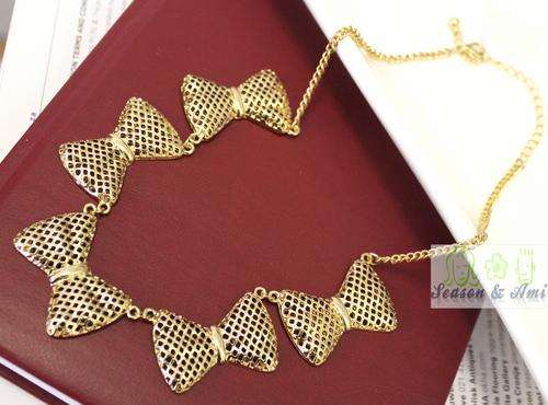 alloy bowknot fashion necklace