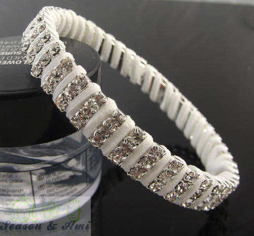 NEW fashion white rhinestone rope wrap bangle