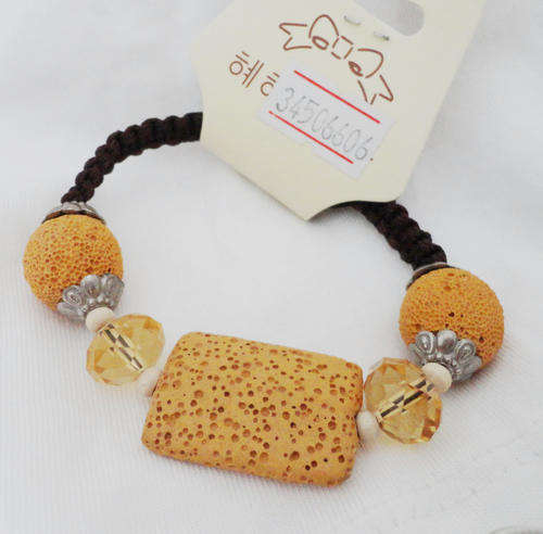 fashion yellow artificial pelelith bracelate