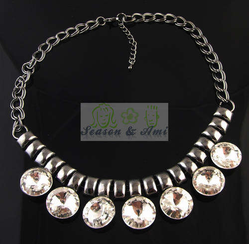 fashion  gothic rhinestone black necklace