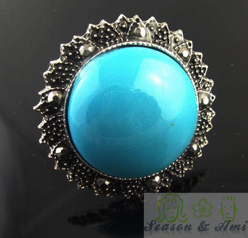 vintage style blue ring(adjustable)