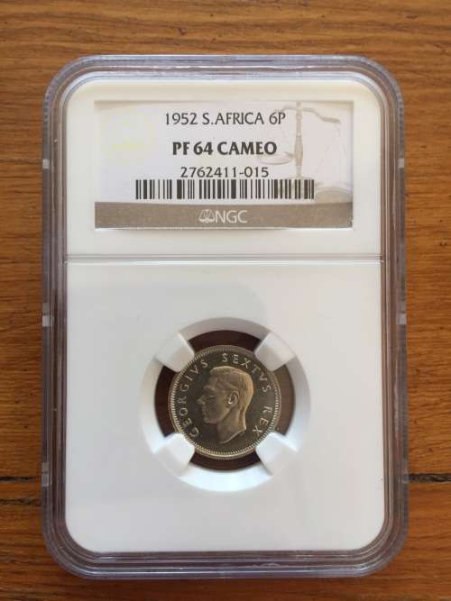 1952 S.Africa 6P PF 64 Cameo