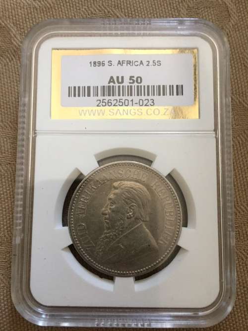 1896 S.Africa 2.5S AU50