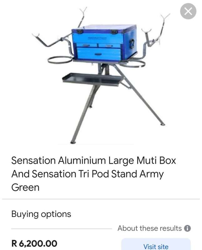 FISHING SENSATION ALIMINIUM LARGE MUTI BOX AND SENSATION TRIPOD-FREE DELIVERY