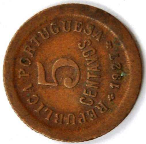 1927 REPUBLICA PORTUGEUSA 5 CENTAVOS