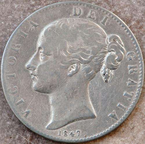 VERY RARE 1847 SILVER CROWN STARTING @ R1 LOOK NOW!! YOU DONT SEE THESE OFTEN!!!