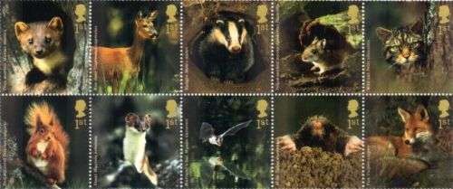 GB - 2004 - WOODLAND ANIMALS - SET OF 10 - MINT
