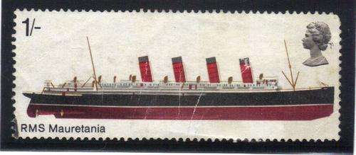 GB - 1968 - RMS MAURETANIA - 1/- - POSTALLY USED