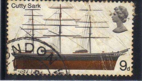 GB - 1968 CUTTY SARK - 9d - POSTALLY USED