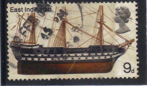 GB - 1968 - EAST INDIAMAN - 9d - POSTALLY USED