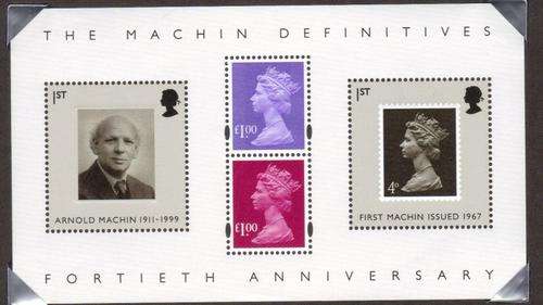 GB - 2007 - 40th ANNIVERSARY OF FIRST MACHIN DEFINITIVES - MS