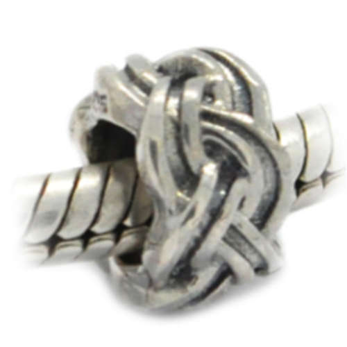 WOVEN 925 STERLING SILVER CHARM BEAD NOT PLATED COPY