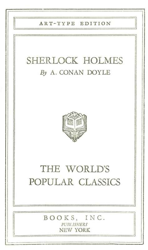 [B:2:S:CC]-Art-Type Edition. Sherlock Holmes - Conon Doyle