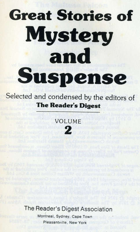 [B:2:S:CC]-Readers Digest Condensed Books Great Stories of Mystery and Suspense. Volume 2 - Various